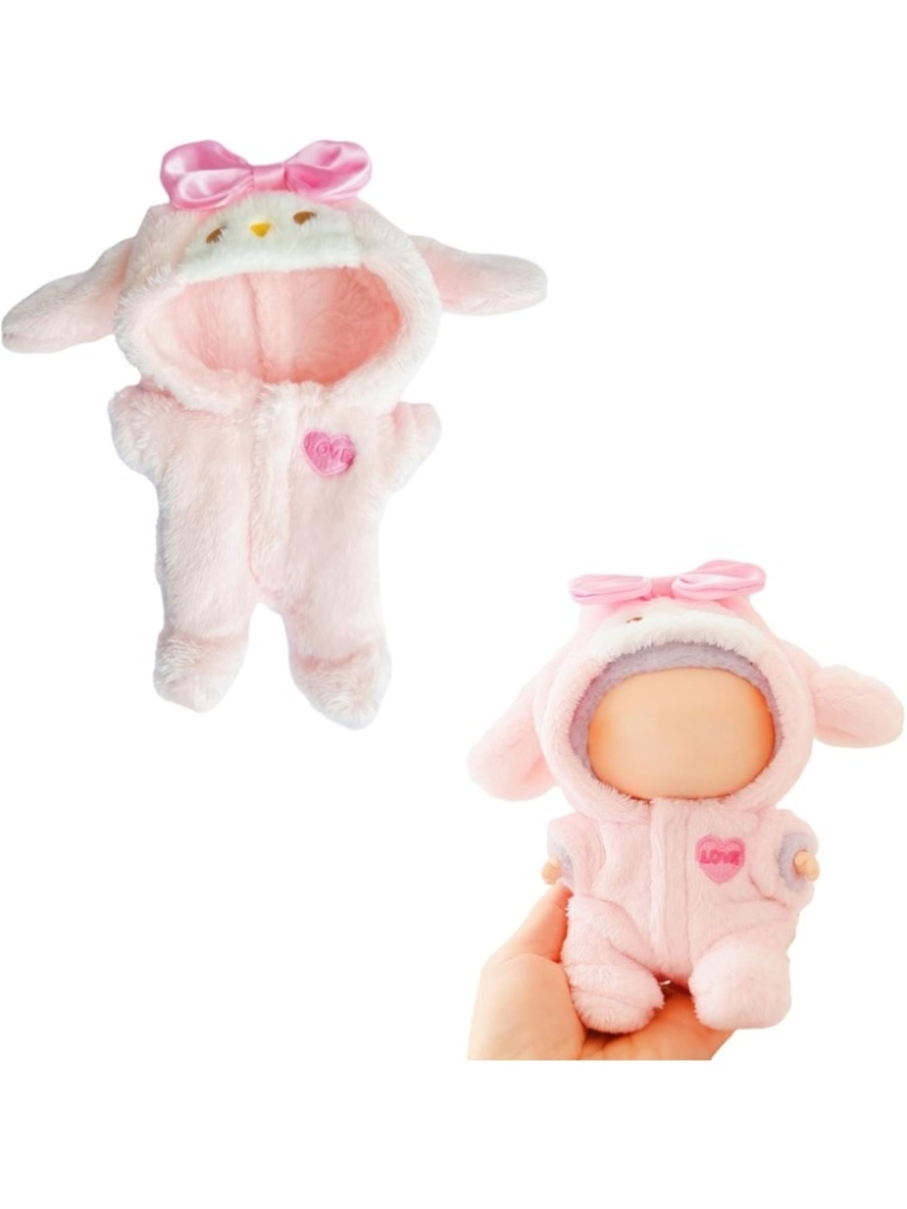 Clothes for Labubu 6.7 inch Doll Bunny Costume NWT
